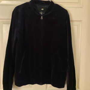 H&M velvet zip up